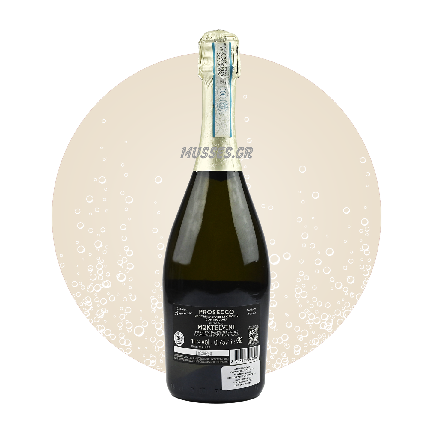 MONTELVINI PROSECCO DOC EXTRA DRY (2023) 750ml