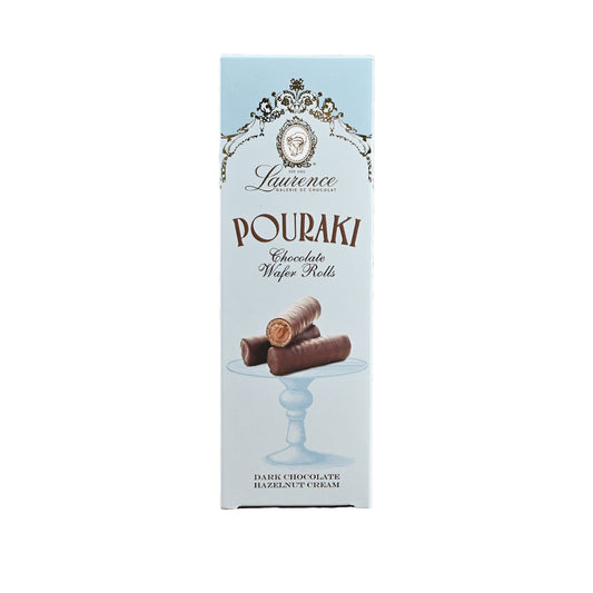 POURAKI CHOCOLATE WAFER ΜΕ ΜΑΥΡΗ ΠΡΑΛΙΝΑ ΦΟΥΝΤΟΥΚΙΟΥ 110gr - LAURENCE