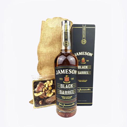 GIFT PACKAGE WITH JAMESON BLACK BARREL AND CHOCOLATE